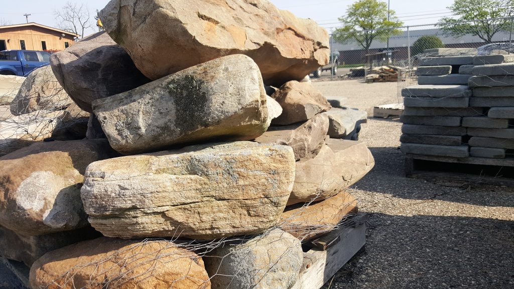 Pennsylvania Fieldstone Boulders | Birch Tree Bark & Stone